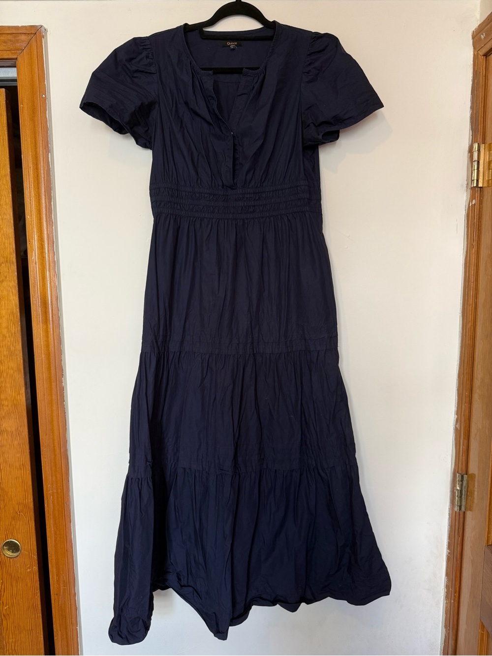 Quince 100% Organic Cotton Tiered Maxi Dress